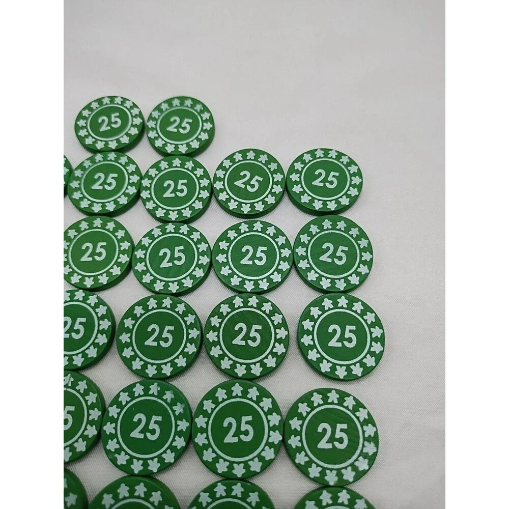 Lot Of (50) Board Game Meeple Plastic Coins 25s